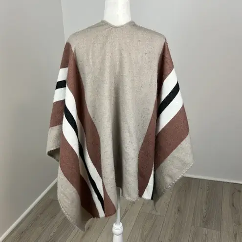 Dynamite  Striped Poncho Sweater OS