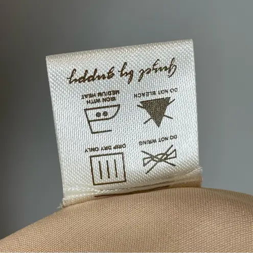 Origami Blouse Pleated Crop Top Oversized Peach Beige V