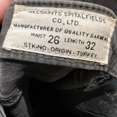 All Saints Gray Skinny Jeans Sleek Modern Fit