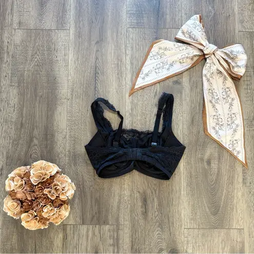 Bare Necessities Black Lace Cami Underwire Push Up Bra Sz 32