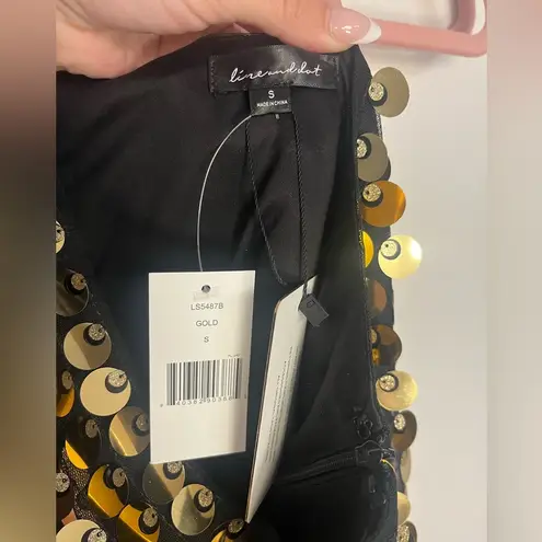 Line and Dot Mina mini skirt in gold