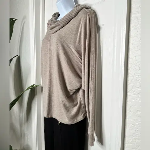 Tahari taupe cowl neck sweater