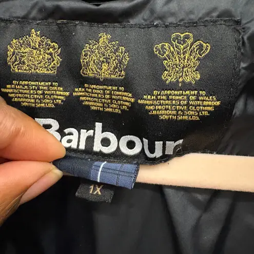 Barbour Coat Orchy Hooded Quilted Navy Winter Puffer Coat Women’s Plus Size 1X