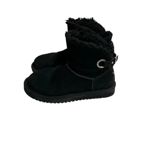 Koolaburra by UGG Remley Mini Suede Boots Black 1105809 Women's 6