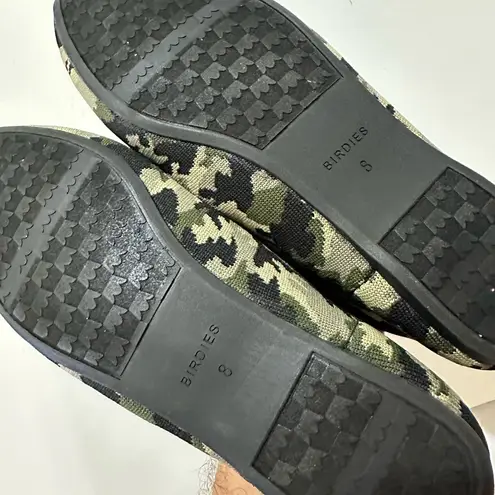 Birdies  + Judy Blackbird Camouflage Point Toe Slipon Flats Size 8.0