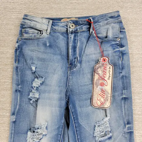 Elite Jeans Juniors 11/12 Flare Denim Distressed Fringe Hem Y2K Deadstock NWT