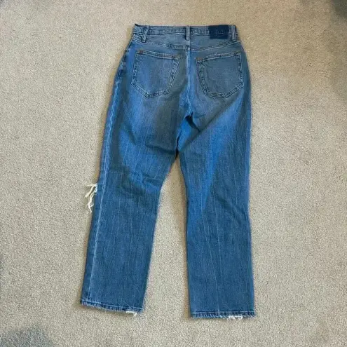 Abercrombie & Fitch  the Ankle Straight Ultra High Rise Jeans Distressed Sz 28/6