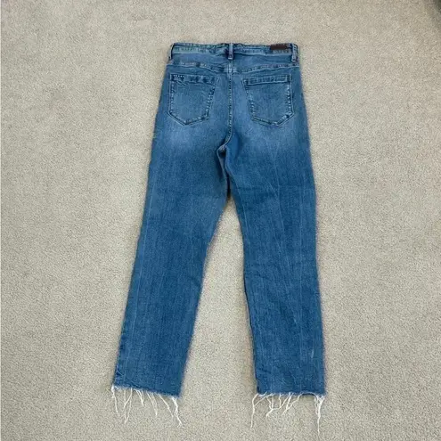BLANK NYC  the Madison crop high rise cropped distressed blue jeans in size 30