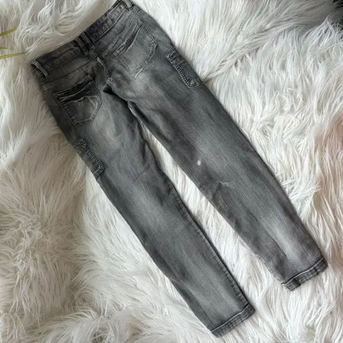 Hang Ten Vintage 00s low rise grey skinny jeans, size 5.