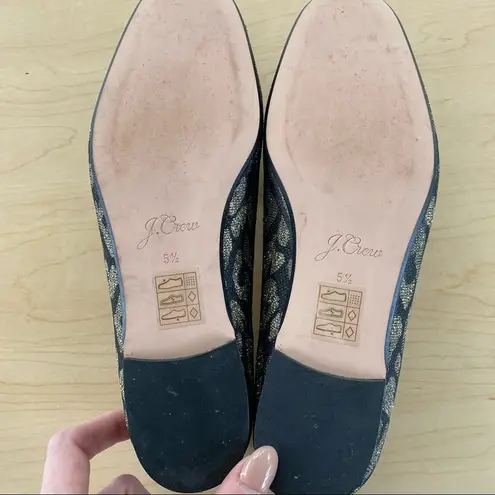 J.Crew  Metallic Leopard Smoking Slippers