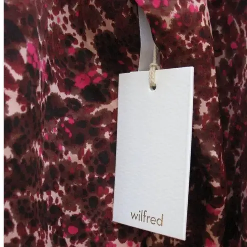 Wilfred NWT  Aritzia Tie Front Print Blouse Top