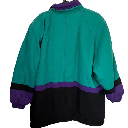 Vintage 80’s Winter Ski Jacket Tricolor 14/16 Purple