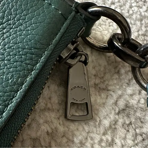 Coach  Pebbled Leather Turnlock Hobo Shoulder Bag Green