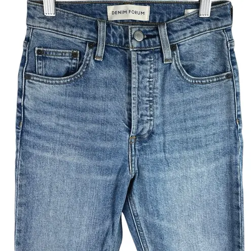 Aritzia Denim Forum The Yoko Women's Blue High Rise Slim Straight Denim Jeans 24