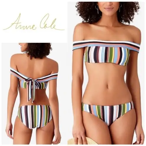 Anne cole  Comic Stripe bikini. S-top/M-bottom. NWT