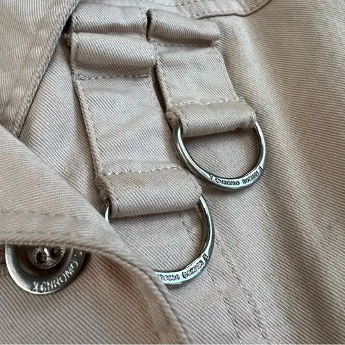 X Chromosome In X Tan Short Trench Coat Jacket