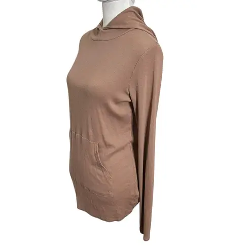 Commando  Luxury Riba Hoodie Sweatshirt Nude Brown Pima Cotton Women’s Size L