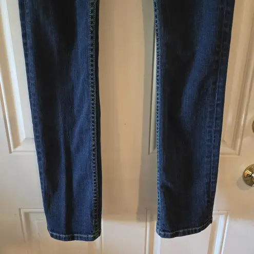 Premium Vanity Collection Women Jeans Size 29x33 Neon Green Thread Y2K Low