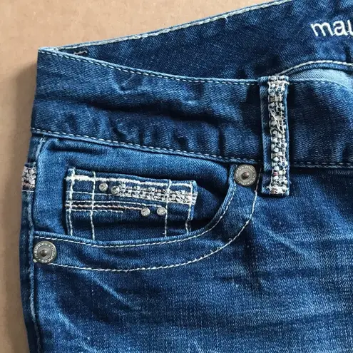 Maurice's  SIZE 3/4 BLUE BLING CROP JEANS