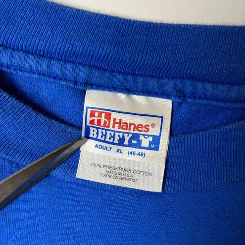 1995 Vintage 90s Softball League Champions T Shirt Blue XL Extra Large Sports