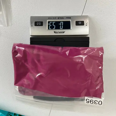 Bob Mackie Vintage Studio women's pink textured puff sleeve stretch tunic top S