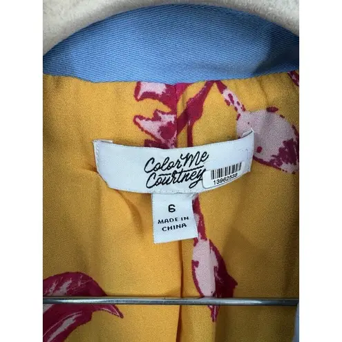 Color Me Courtney Jacket Women 6 Blue Moto Dennis Biker Jacket MSRP:$250 Punk