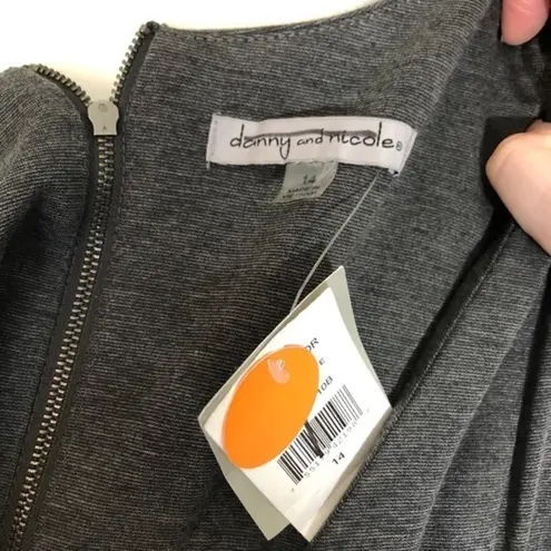 Danny & Nicole NWT Dark Gray Fit Flare Dress New