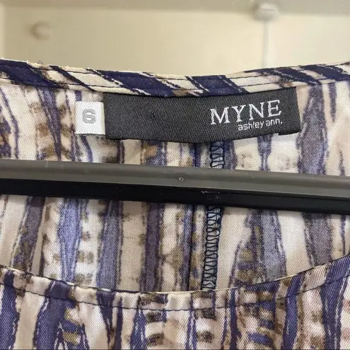 Myne Ashley Ann Silk Dress Long Sleeve Tunic Size 6