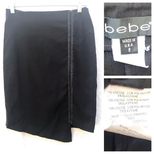 Bebe  Asymmetrical Black Skirt