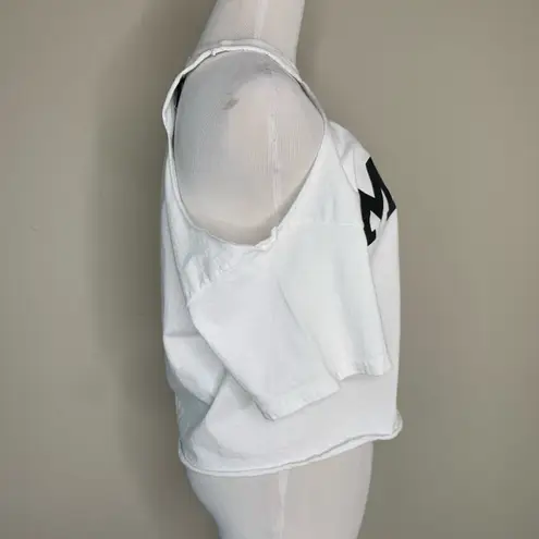 Mizzou White T Cold Shoulder T Shirt Sz Medium