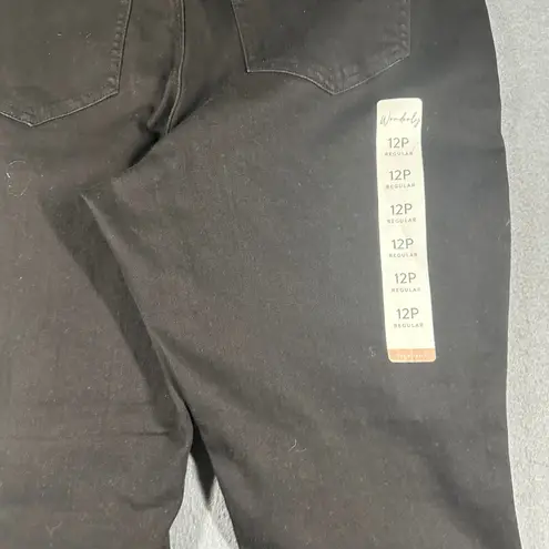 Wonderly Pull On Jeggings Womens 12P Black Flex Stretch Pants Flat Front