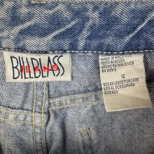 Bill Blass Vintage 90s Y2K Jeans Floral Rose Embroidered Women's Size 12 Boho