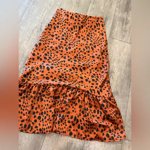 Forgotten Grace Asymmetrical Leopard Print Skirt