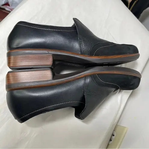 Naot Angin Leather Nubuck Loafers Sz 7 Slip On Cushioned Black
