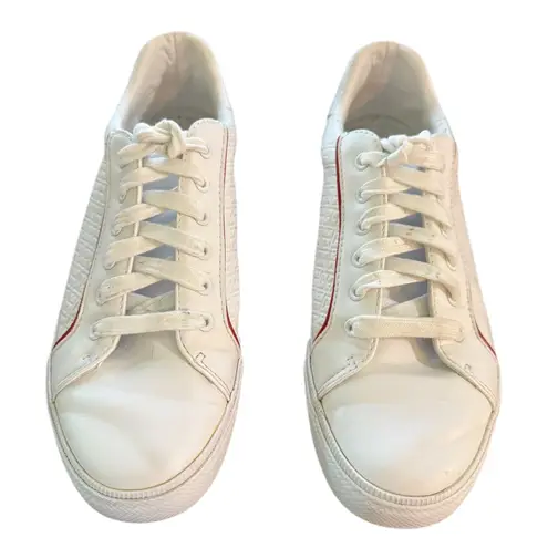 Tommy Hilfiger  White TH Embossed Classic Sneaker Size 9