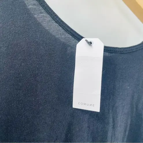 MICHELLE BY COMUNE Tank Moon Child Extra Small Swing Tie Back Boho Astrology NWT Black Size XS