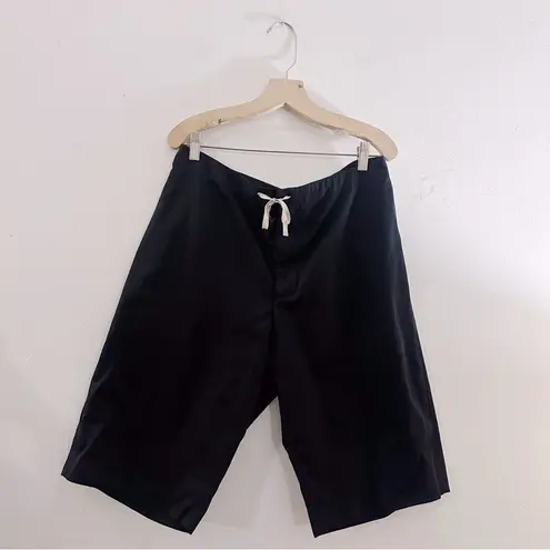 HACHE Shorts Long Drawstring Made in Italy Black Size XL