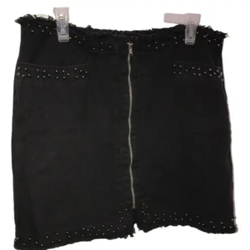 Dex Studded Black Mini Skirt