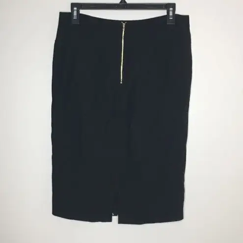 Rachel Roy Pencil Skirt Work Black White Lined Womens Size 6 Tree Branch Print