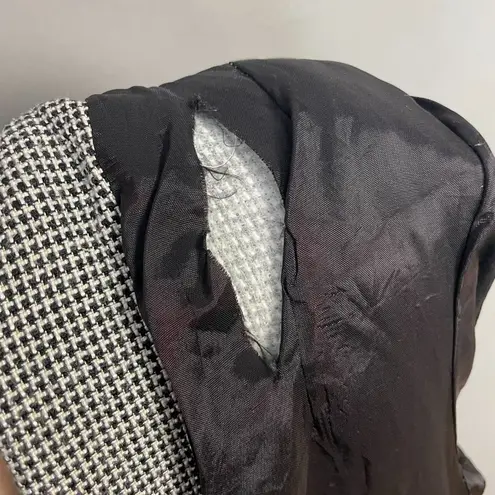 Vintage Paul Stanley Blazer Jacket Women Black White Single Button Boxy Office Size 12