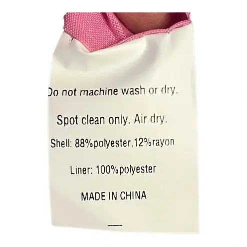 Beach Tote Sunglow Style Pink Canvas Rope Strap Glitter Patches 24" Length NWT