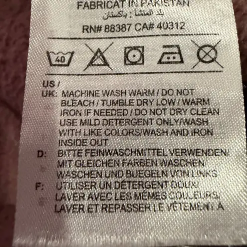 Adidas  Linear Floral Fleece Hoodie Sweatshirt Women's Medium Mauve Athleisure