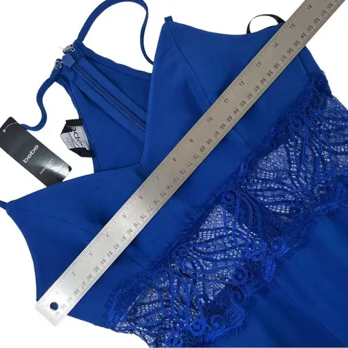 Bebe  Desiree Hook & Eye Cobalt Blue Jumpsuit