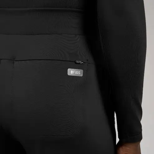 FIGS  High Waisted Piedra FORMx Straight Leg Scrub Pant in Black, Size X-Small - Image 6