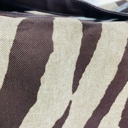 Womens Spring Safari Shoulder Tote Handbag Collapsable Nylon Grocery Bag u Brown