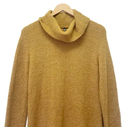 Kuhl Makenna Wool Blend Cozy Sweater Dress Golden Mustard Tan Women’s Size Small