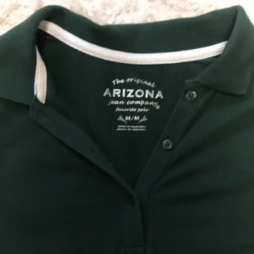 Arizona Jeans Arizona femme-fit green button up polo