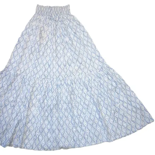 NWT Emerson Fry India Collection Shirred Maxi in Solstice Indigo Skirt XS/S Blue Size undefined