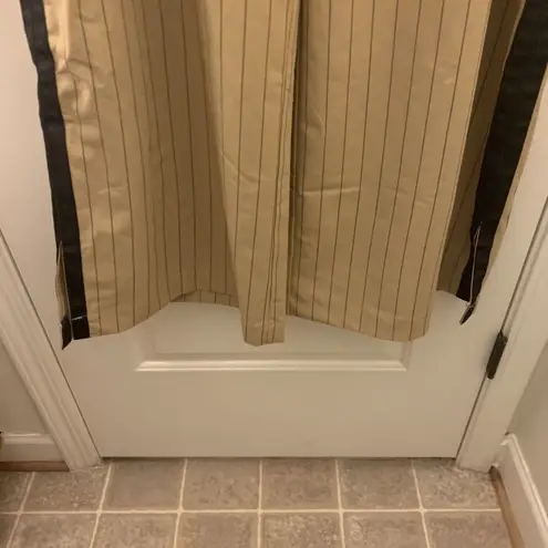 La Ligne Women's Plus Size 2X Trousers Wide Leg Hi Rise Pants Khaki Black Tan