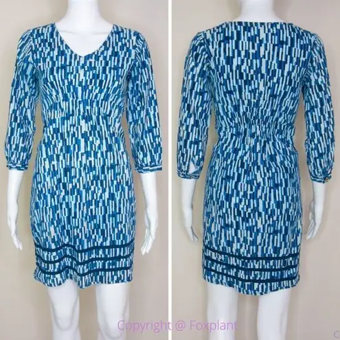 Mata Traders blue ikat 100% cotton dress, size XS Blue